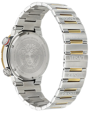  Shop Authentic Versace Greca Logo Diver Quartz Green Dial Two Tone Steel Strap Watch for Men - VE8G00524 - Luxxuri