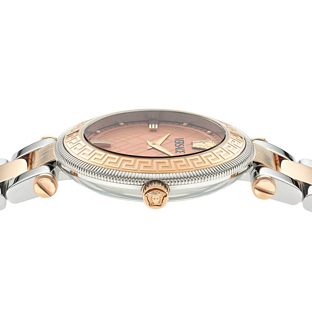  Shop Authentic Versace Reve Analog Rose Gold Dial Two Tone Steel Strap Watch for Women - VE8B00424 - Luxxuri