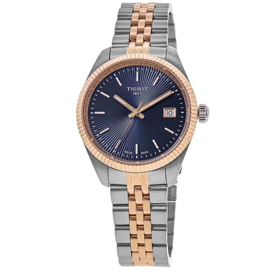Tissot Ballade Quartz Blue Dial Two Tone Steel Strap Watch for Women - T156.210.22.041.00