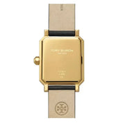 Tory Burch Robinson White Dial Black Leather Strap Watch for Women - TBW1504