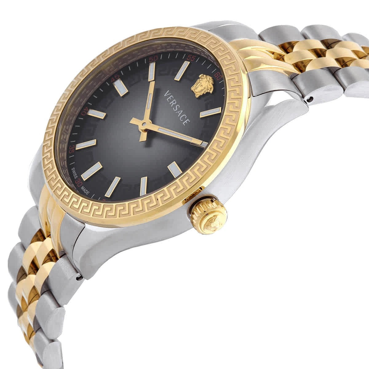  Shop Authentic Versace Hellenyium Grey Dial Two Tone Steel Strap Watch for Women - VEHU00520 - Luxxuri