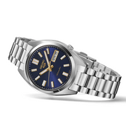 Seiko 5 Sports Automatic Blue Dial Silver Steel Strap Watch for Men - SRPL55K1