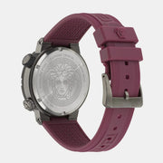  Shop Authentic Versace Greca Logo Diver Quartz Black Dial Purple Rubber Strap Watch for Men - VE8G00224 - Luxxuri