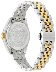 Shop Authentic Versace V-Code Analog Turquoise Dial Two Tone Steel Strap Watch for Women - VE8I00524 - Luxxuri