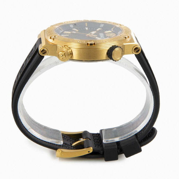  Shop Authentic Versace Greca Logo Diver Quartz Black Dial Black Rubber Strap Watch for Men - VE8G00324 - Luxxuri