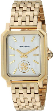 Tory Burch Robinson White Dial Gold Steel Strap Watch for Women - TBW1500