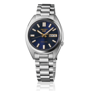 Seiko 5 Sports Automatic Blue Dial Silver Steel Strap Watch for Men - SRPL55K1