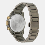  Shop Authentic Versace Greca Dome Chronograph Black Dial Grey Steel Strap Watch for Men - VE6K00623 - Luxxuri