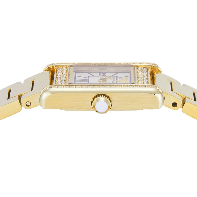  Shop Authentic Emporio Armani Genni Crystals Gold Dial Gold Steel Strap Watch for Women  - AR11663 - Luxxuri