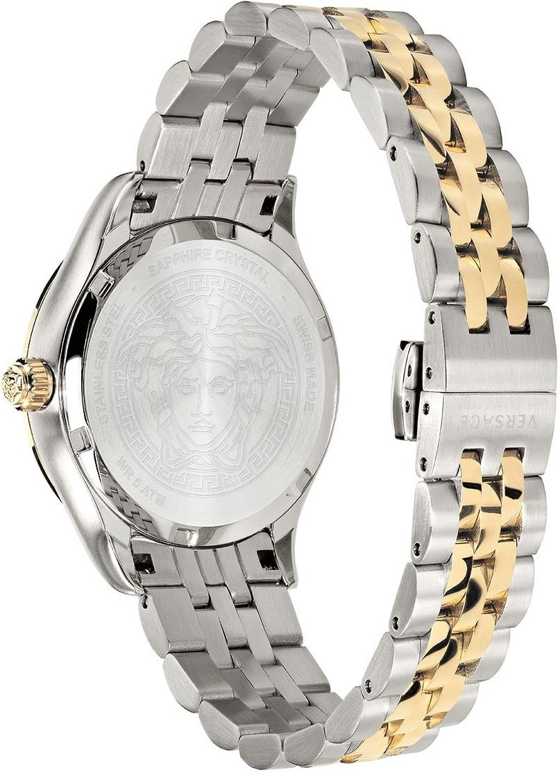  Shop Authentic Versace Hellenyium Quartz Green Dial Two Tone Steel Strap Watch for Women - VEHU00420 - Luxxuri