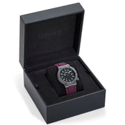  Shop Authentic Versace Greca Logo Diver Quartz Black Dial Purple Rubber Strap Watch for Men - VE8G00224 - Luxxuri