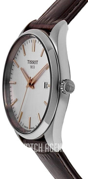 Tissot PR 100 Quartz Silver Dial Black Leather Strap Watch for Men - T150.410.16.031.00