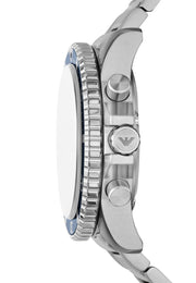  Shop Authentic Emporio Armani World Explorer Chronograph Blue Dial Silver Steel Strap Watch for Men - AR11681 - Luxxuri