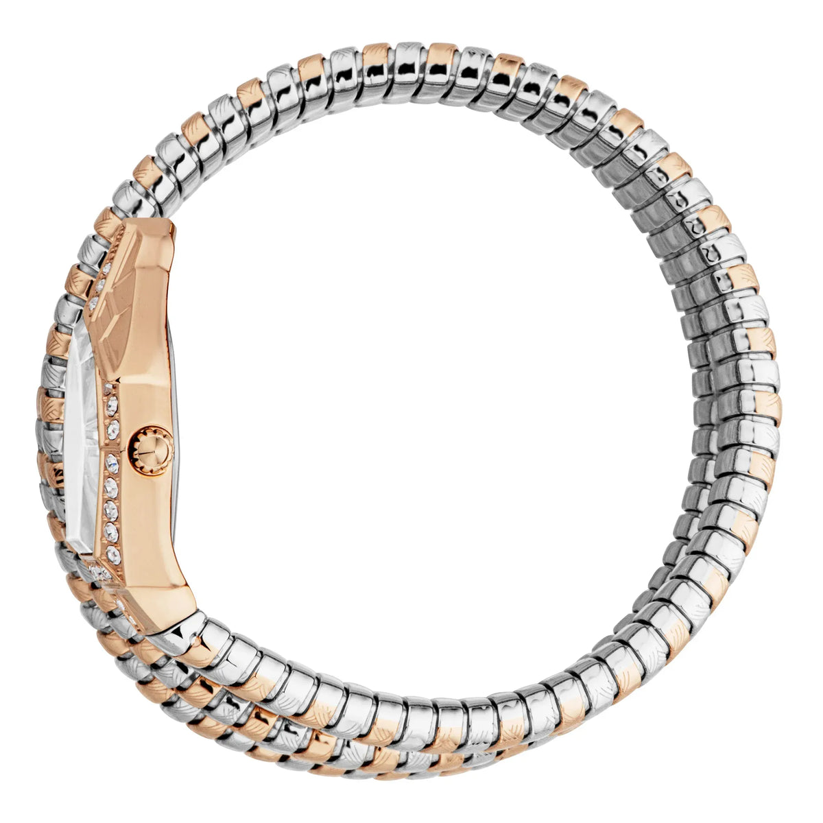 Just Cavalli Glam Evo 4 White Dial Two Tone Steel Strap Watch for Women - JC1L209M0075