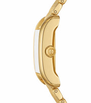 Tory Burch Eleanor White Dial Gold Steel Strap Watch for Women - TBW1060