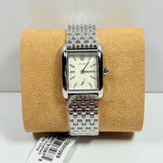 Tory Burch Eleanor White Dial Silver Steel Strap Watch for Women - TBW1069