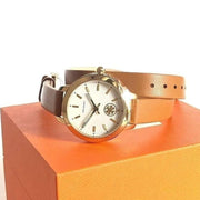 Tory Burch Collins Quartz White Dial Brown Leather Strap Watch for Women - TBW1304
