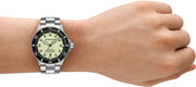 Emporio Armani Sea Explorer Yellow Dial Silver Steel Strap Watch for Men - AR60083