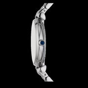 Emporio Armani Gianni T-Bar Blue Dial Silver Steel Strap Watch for Women - AR11627