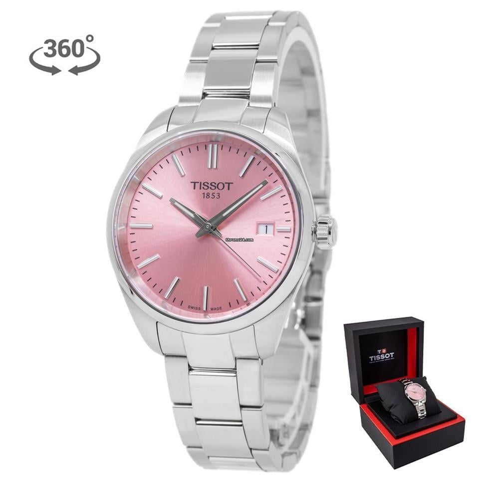 Tissot PR 100 Pink Dial Silver Steel Strap Watch for Women - T150.210.11.331.00