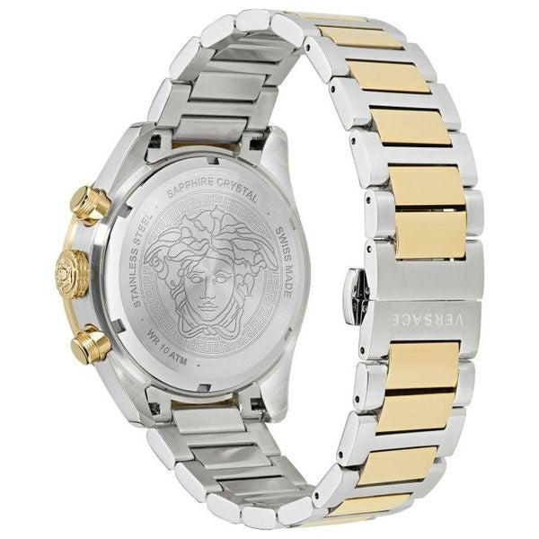  Shop Authentic Versace Greca Dome Chronograph Green Dial Two Tone Steel Strap Watch for Men - VE6K00423 - Luxxuri