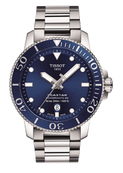 Tissot Seastar 1000 Powermatic 80 Blue Dial Silver Steel Strap Watch for Men - T120.407.11.041.03