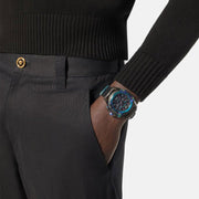 Shop Authentic Versace Icon Active Chronograph Black Dial Grey Silicone Strap Watch for Men - VEZ701022 - Luxxuri