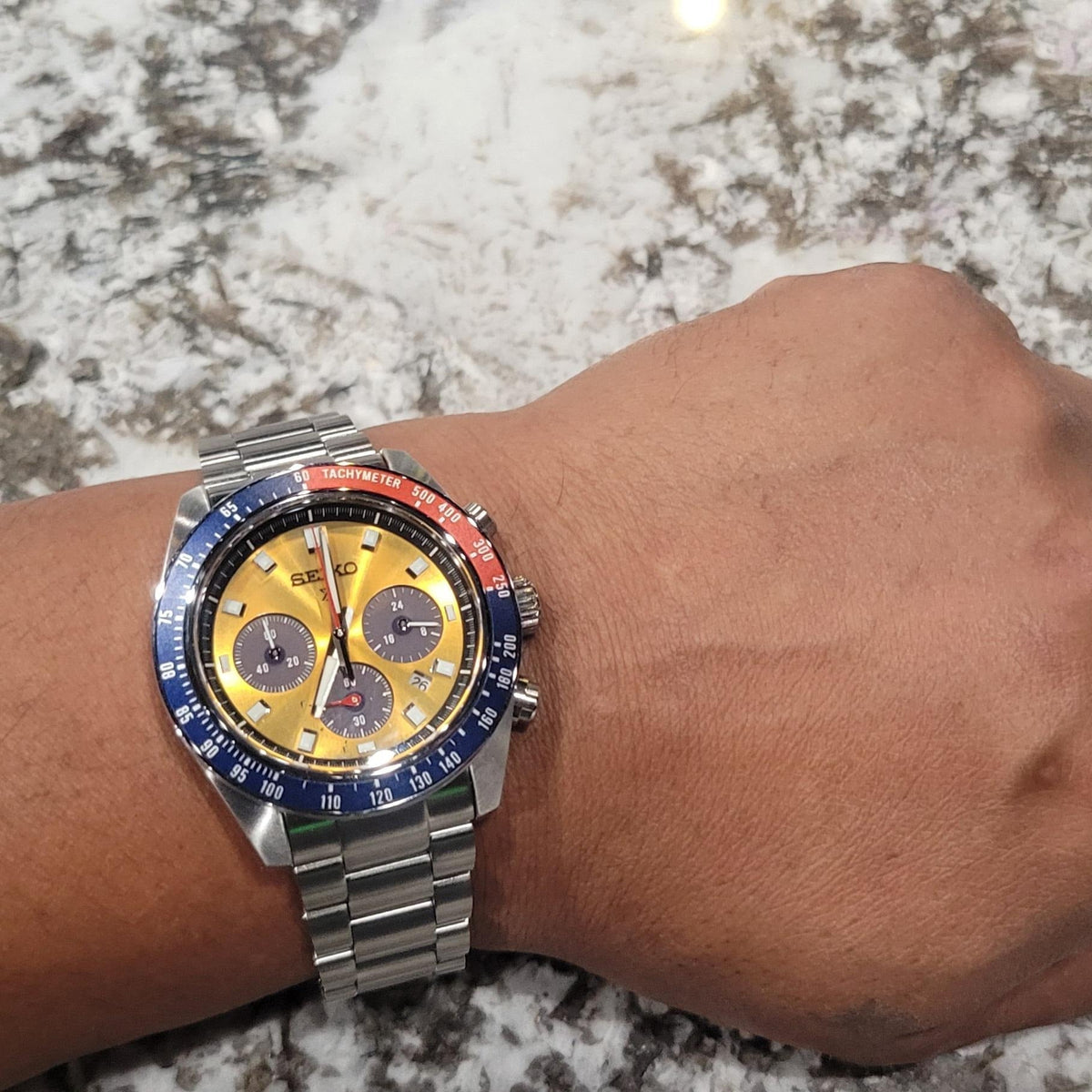  Shop Authentic Seiko Prospex Solar Chronograph 1969 Re-interpretation Orange Dial Silver Steel Strap Watch for Men - SSC947 - Luxxuri