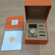 Tory Burch Riva Gold Dial Gold Steel Strap Watch for Women - TBW4029