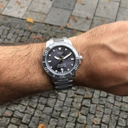 Tissot Seastar 1000 Powermatic 80 Grey Dial Silver Steel Strap Watch for Men - T120.407.11.081.01
