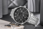  Shop Authentic Hugo Boss Avery Chronograph Black Dial Silver Steel Strap Watch for Men - 1514157 - Luxxuri