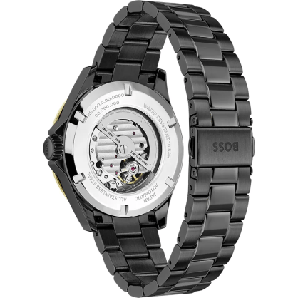  Shop Authentic Hugo Boss Troper Chronograph Automatic Black Dial Black Steel Strap Watch for Men - 1514203 - Luxxuri