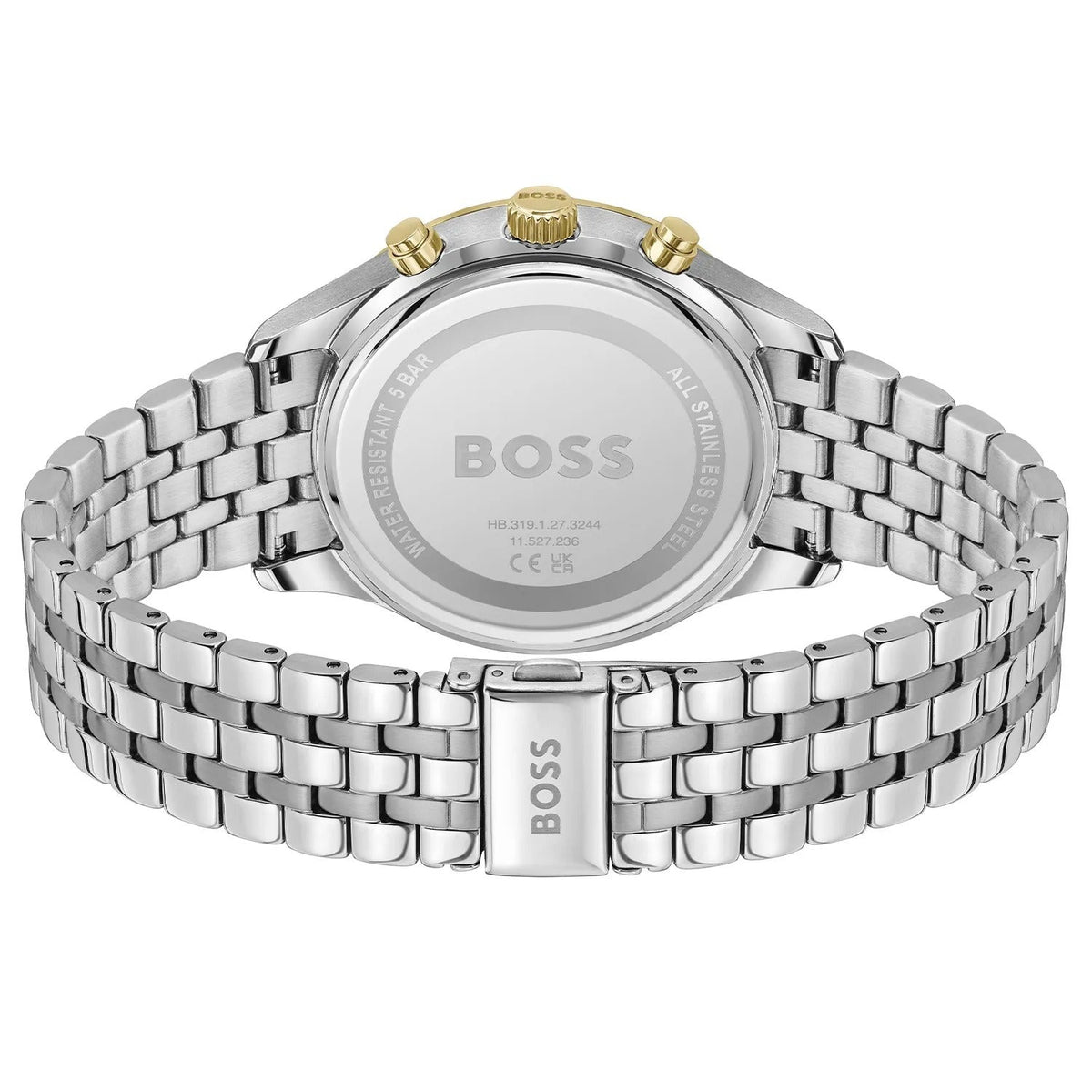  Shop Authentic Hugo Boss Avery Chronograph Green Dial Silver Steel Strap Watch for Men - 1514159 - Luxxuri