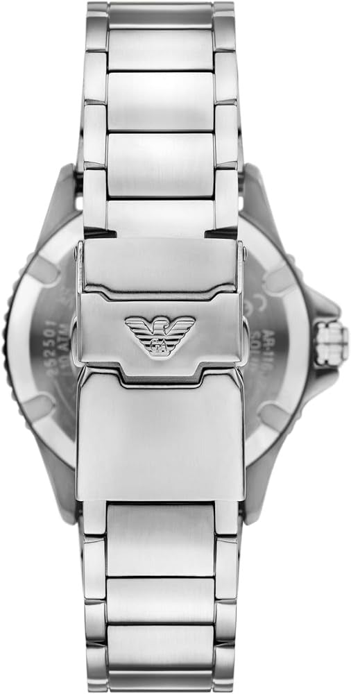 Emporio Armani World Explorer Silver Dial Silver Steel Strap Watch for Men - AR11683
