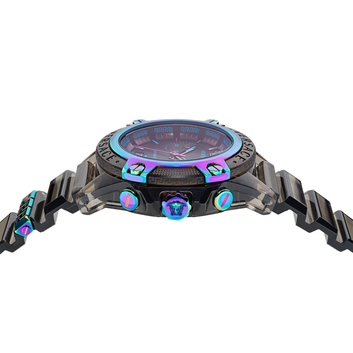  Shop Authentic Versace Icon Active Chronograph Black Dial Grey Silicone Strap Watch for Men - VEZ701022 - Luxxuri
