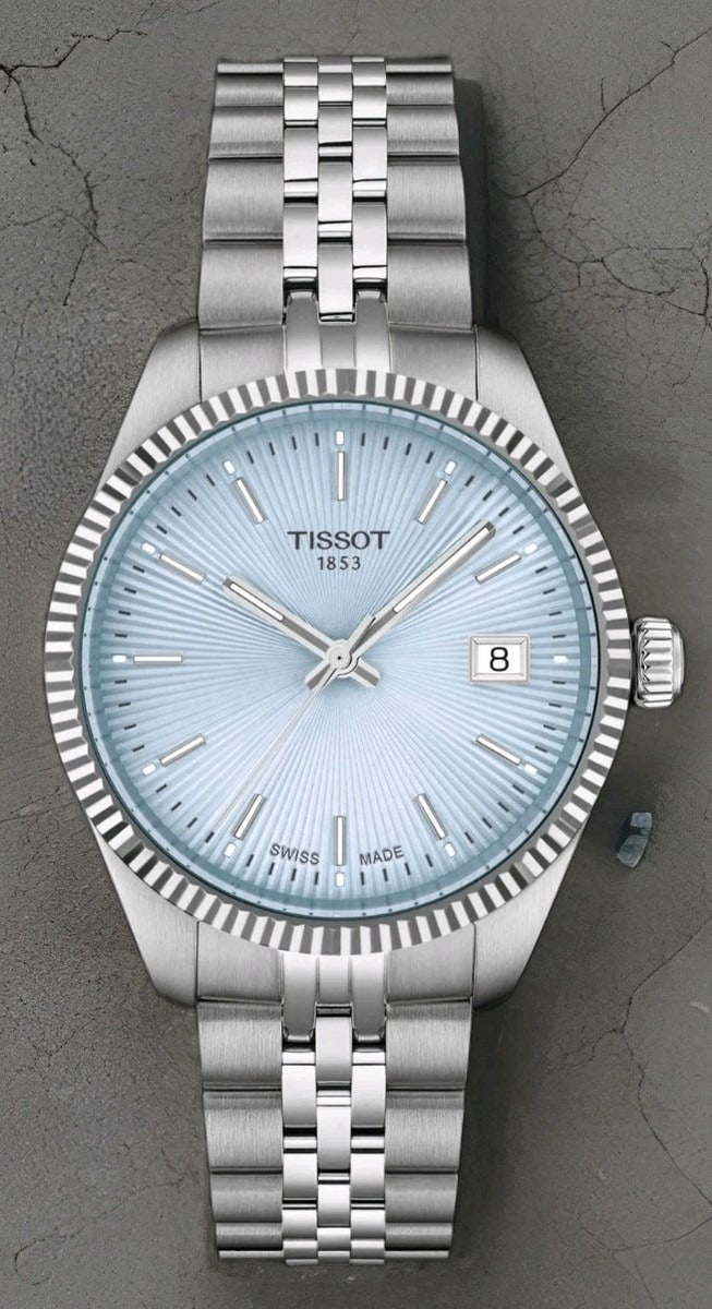 Tissot Ballade Quartz Blue Dial Silver Steel Strap Watch for Women - T156.210.11.351.00