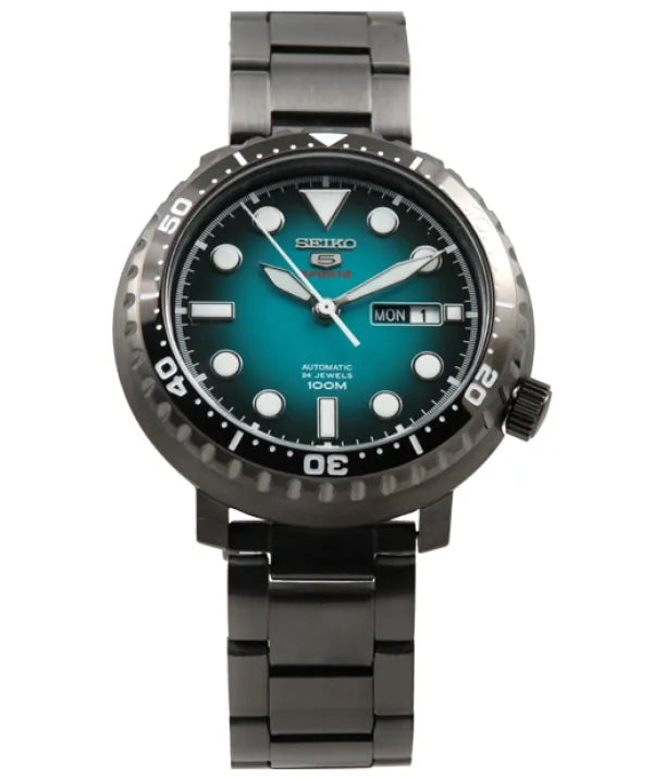  Shop Authentic Seiko 5 Sports Automatic Turquoise Dial Grey Steel Strap Watch for Men - SRPC65J1 - Luxxuri