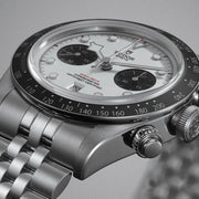 Tudor Black Bay Chrono Silver Dial Silver Steel Strap Watch for Men - M79360N-0014