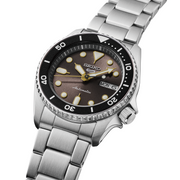 Seiko 5 Sports SKX Street Stonewash Black Dial Silver Steel Strap Watch for Men - SRPL79K1