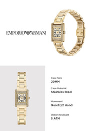  Shop Authentic Emporio Armani Genni Crystals Gold Dial Gold Steel Strap Watch for Women  - AR11663 - Luxxuri