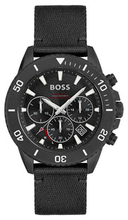  Shop Authentic Hugo Boss Admiral Chronograph Black Dial Black Nylon Strap Watch for Men - 1513918 - Luxxuri