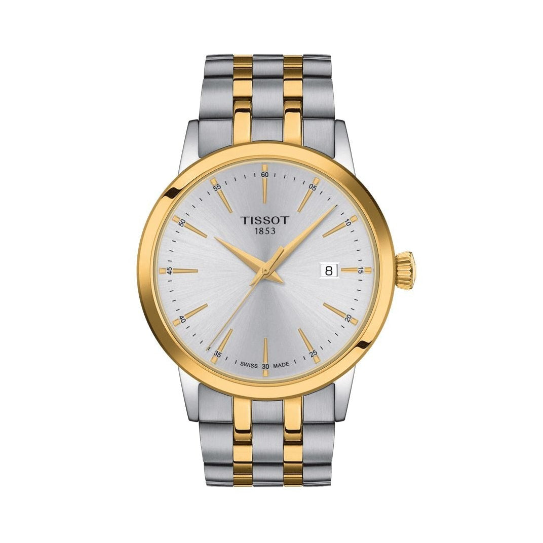 Tissot Classic Dream Silver Dial Two Tone Steel Strap Watch for Men - T129.410.22.031.00