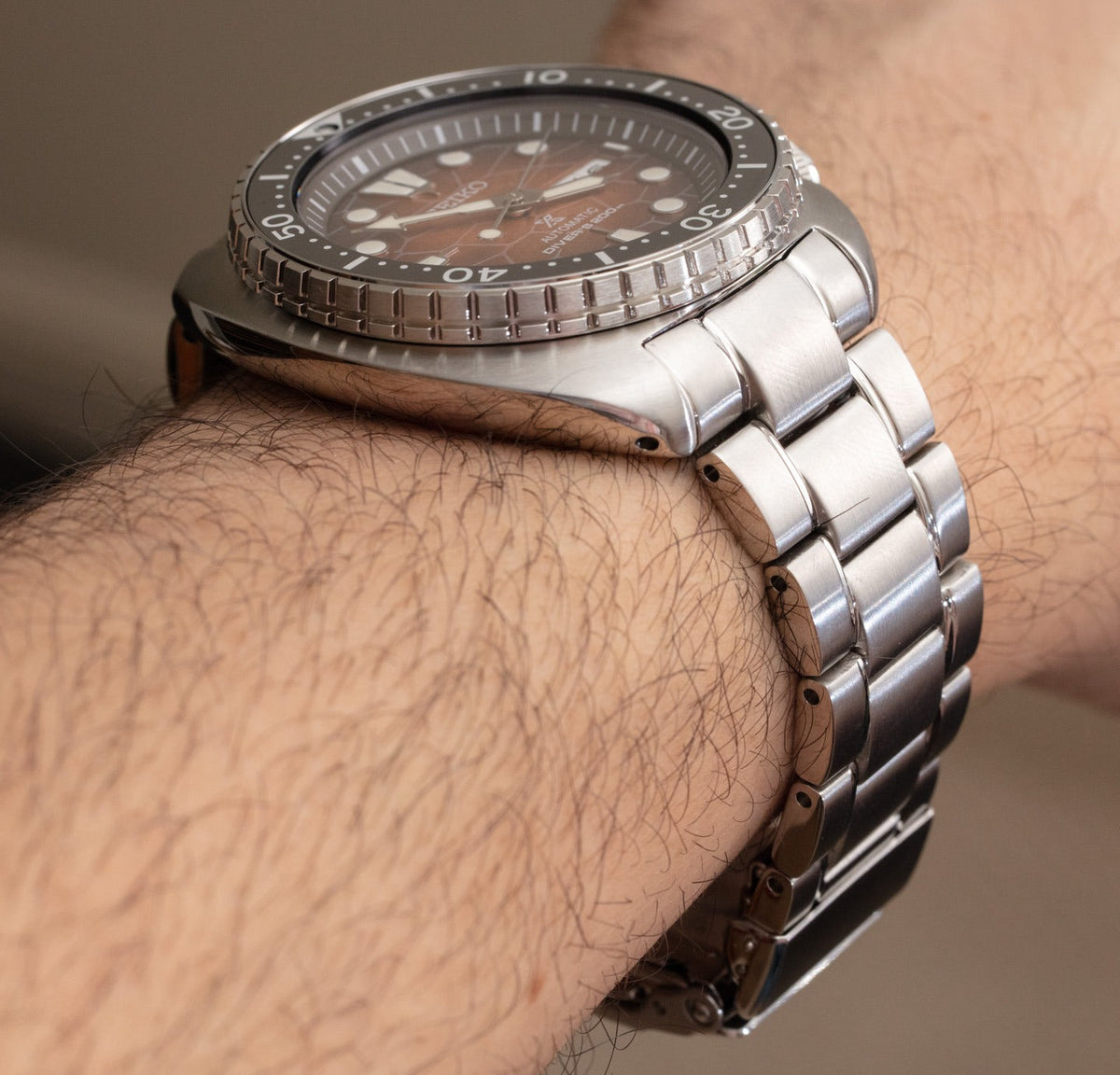  Shop Authentic Seiko Prospex US Special Edition King Turtle Automatic Brown Dial Silver Steel Strap Watch for Men - SRPH55 - Luxxuri