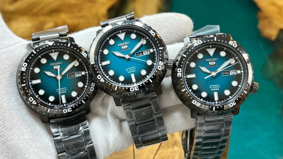  Shop Authentic Seiko 5 Sports Automatic Turquoise Dial Grey Steel Strap Watch for Men - SRPC65J1 - Luxxuri
