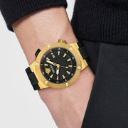  Shop Authentic Versace Greca Logo Diver Quartz Black Dial Black Rubber Strap Watch for Men - VE8G00324 - Luxxuri