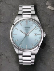 Tissot PR 100 Ice Blue Dial Silver Steel Strap Watch for Men - T150.410.11.351.00