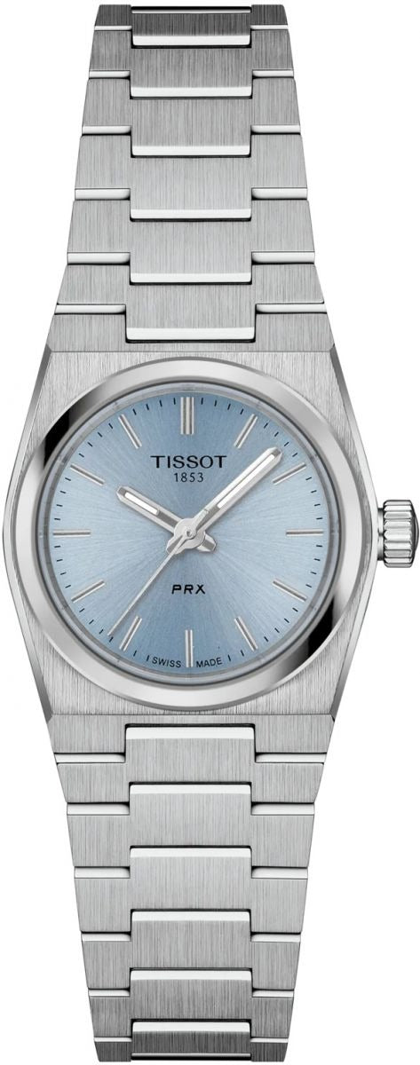 Tissot PRX Quartz Ice Blue Dial Silver Steel Strap Watch for Women - T137.010.11.351.00