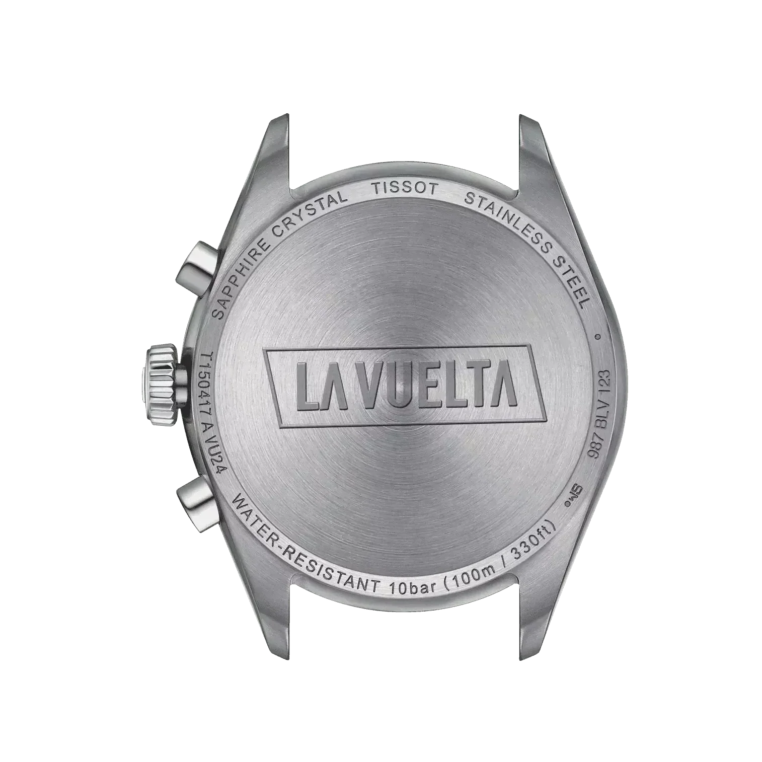 Tissot PR 100 Vuelta Chronograph Black Dial Silver Steel Strap Watch for Men - T150.417.11.051.01