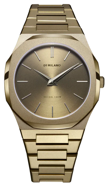 D1 Milano Ultra Thin Dusky Green Dial Green Steel Strap Watch for Men - D1-UTBJ36