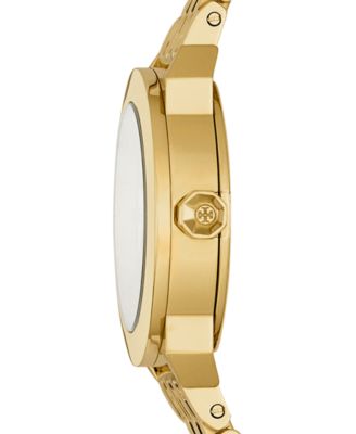 Tory Burch Whitney White Dial Gold Steel Strap Watch for Women - TBW8000